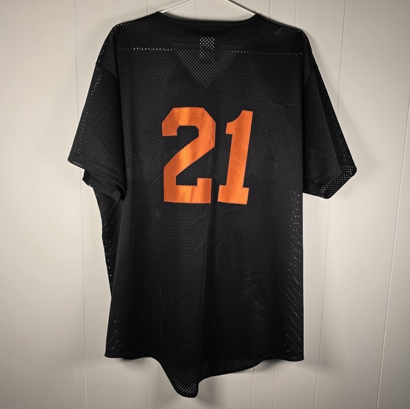 Tiger 21 Mesh Black Embroidered Baseball Jersey Large - Picture 3 of 6